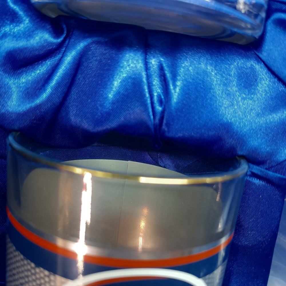 Denver Broncos Football Whiskey Decanter & 4 Glasses Bradford Exchange W/Box COA - Picture 3 of 8